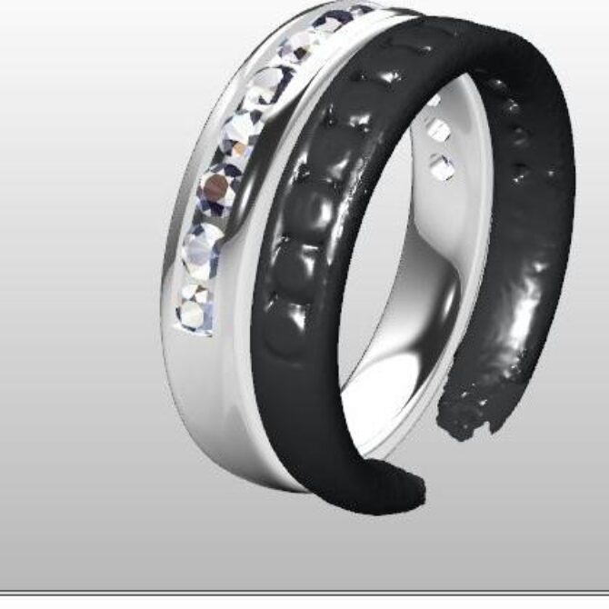 Custom made diamond set wedding ring SB2688 quick image 02