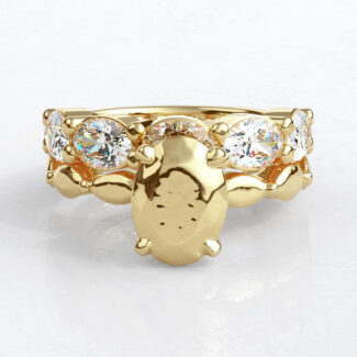 Custom made diamond set wedding ring sb4483 with engagement ring image 02