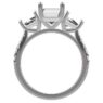 Custom made emerald cut and trillion cut three stone and side stone engagement ring SB4265 V1 quick image 03