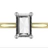 Custom made emerald cut hidden halo solitaire ring SB4261 V2 quick image 01