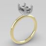 Custom made emerald cut hidden halo solitaire ring SB4261 V2 quick image 02