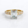 Custom made emerald cut side stone engagement ring sb4396 image 03