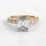 Custom made emerald cut side stone engagement ring sb4397 image 03