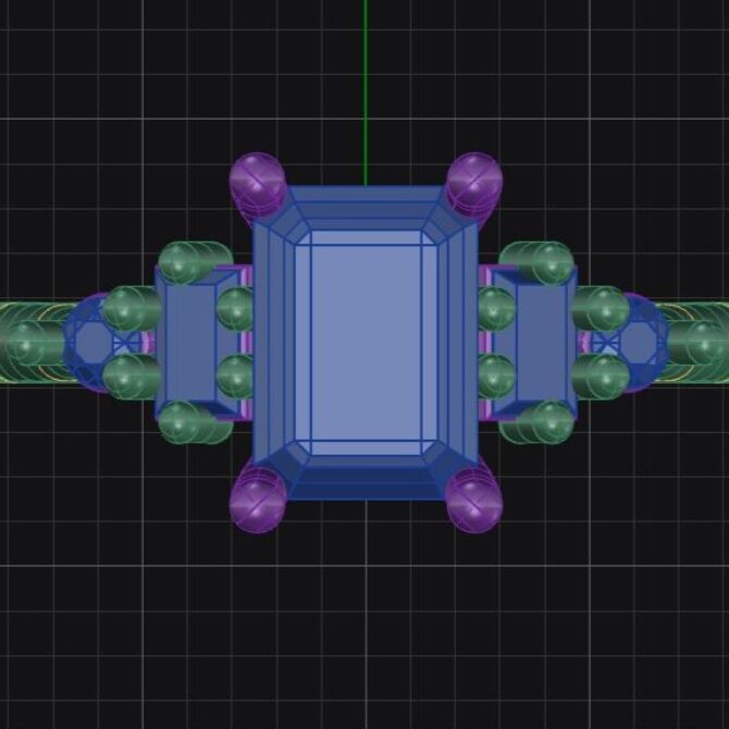 Custom made emerald five stone engagement ring sb4316 quick image 01