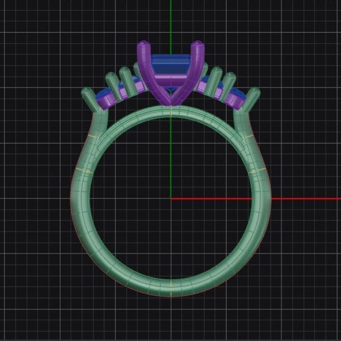 Custom made emerald five stone engagement ring sb4316 quick image 03