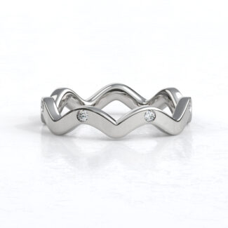 Custom made gypsy set diamond wedding ring sb2173-image-2