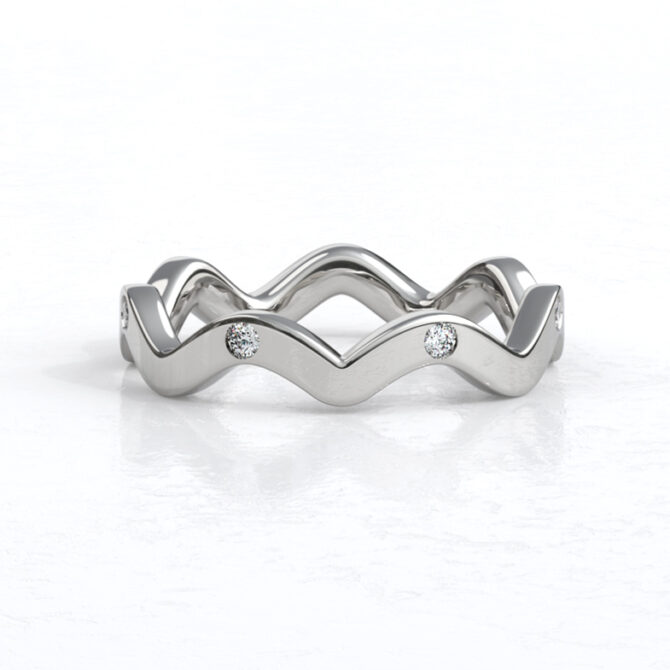 Custom made gypsy set diamond wedding ring sb2173-image-2