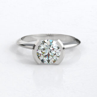 Custom made half bezel round cut engagement ring sb4472 v2 image 03