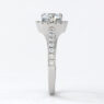 Custom made half split round cut side stone engagement ring sb4169 image 01