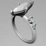 Custom made marquise cut side stone engagement ring sb4258 quick image 02