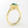 Custom made mill grain oval cut emerald engagement ring SB4259 quick image 02