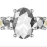 Custom made oval and round cut three stone engagement ring SB4245 quick image 01