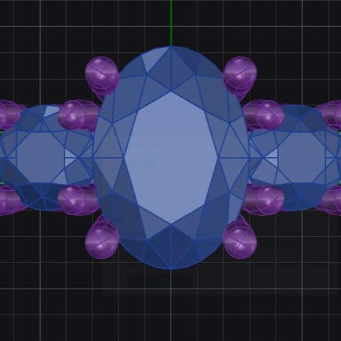 Custom made oval and round three stone engagement ring sb4453 quick image 01