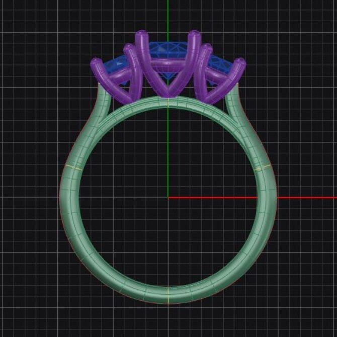 Custom made oval cut and round cut three stone engagement ring sb4383 quick image 03