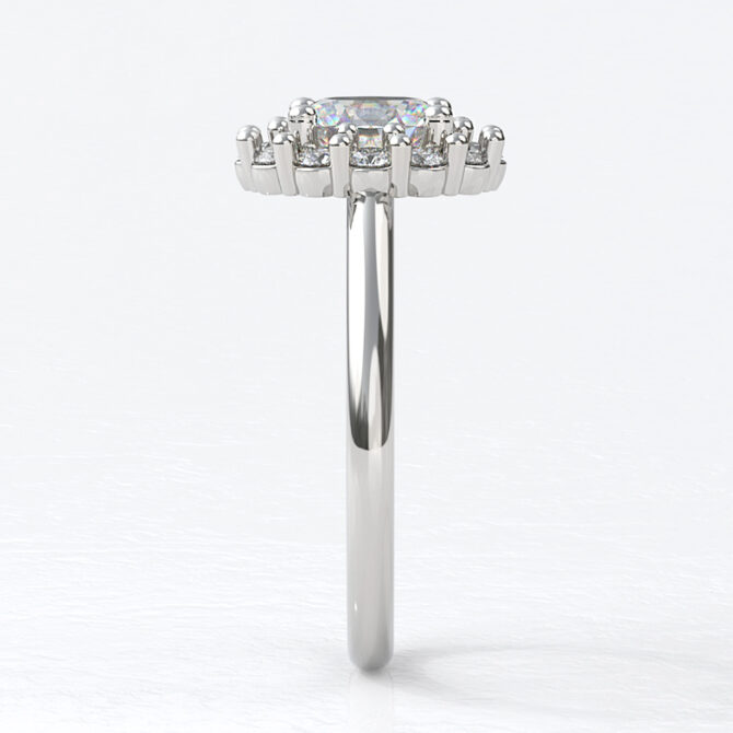 Custom made oval cut floral halo engagement ring sb2695-image-2