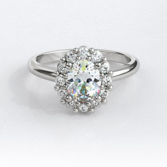 Custom made oval cut floral halo engagement ring sb2695-image-3