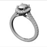 Custom made oval cut halo and side stone engagement ring sb4171 quick image 02