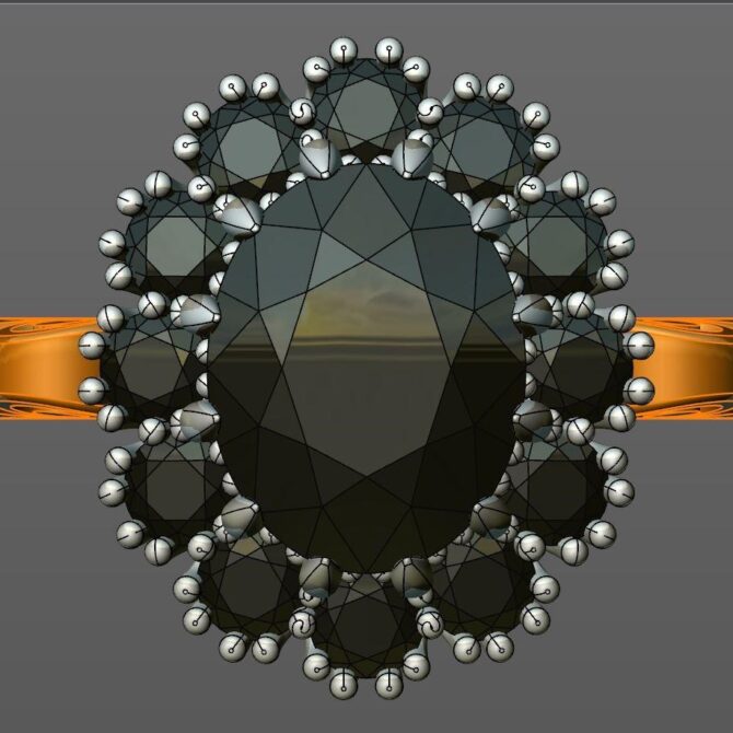 Custom made oval cut halo engagement ring SB2192 v3 quick image 01