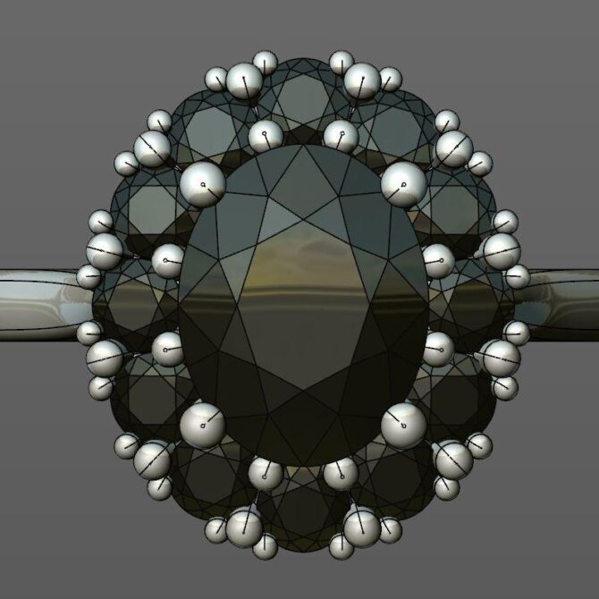 Custom made oval cut halo engagement ring SB2192 v4 quick image 01