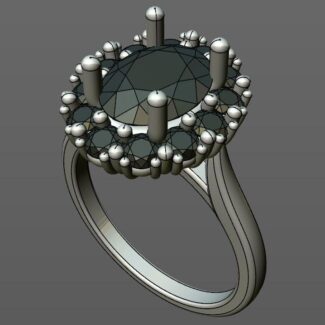 Custom made oval cut halo engagement ring SB2192 v4 quick image 02