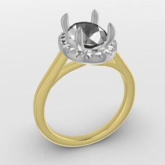 Custom made oval cut halo engagement ring SB4146 quick image 02