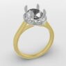 Custom made oval cut halo engagement ring SB4146 quick image 02