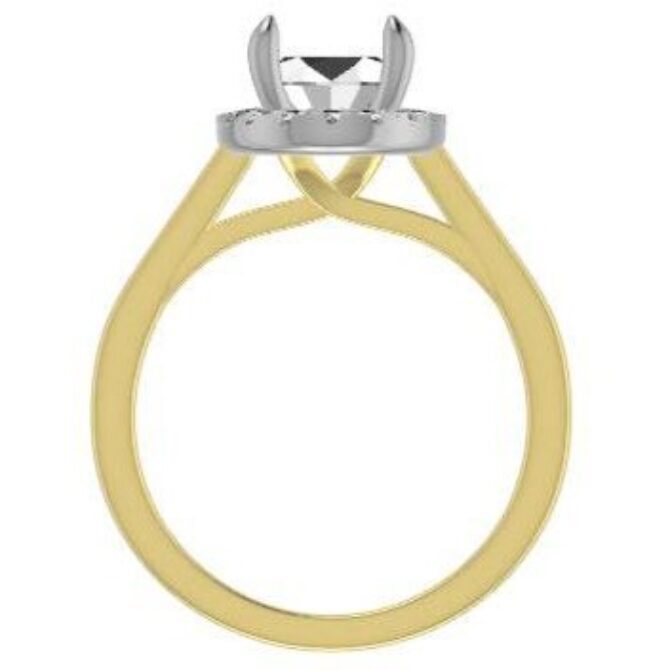 Custom made oval cut halo engagement ring SB4146 quick image 03