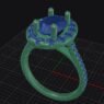 Custom made oval cut halo engagement ring sb4355 quick image 02