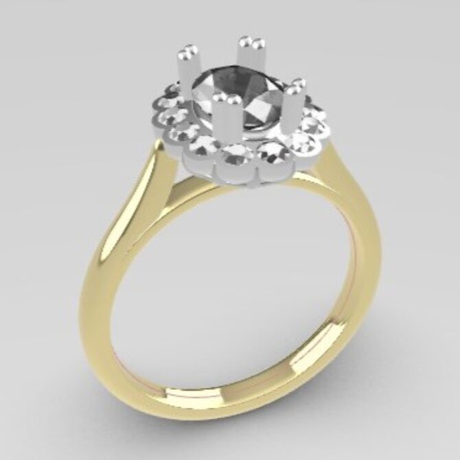 Custom made oval cut halo engagement ring sb4359 quick image 02