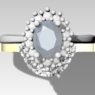 Custom made oval cut halo engagement ring sb4443 and curved diamond set wedding ring sb4444 v2 quick image 01