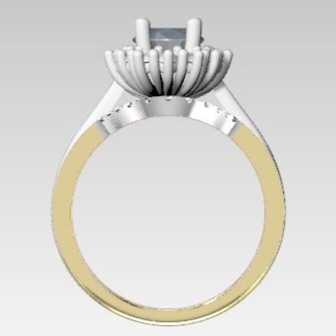 Custom made oval cut halo engagement ring sb4443 and curved diamond set wedding ring sb4444 v2 quick image 03