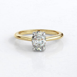 Custom made oval cut hidden halo solitaire engagement ring sb4371 image 03