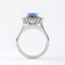 Custom made oval cut sapphire floral halo engagement ring sb4463 image 02
