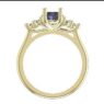 Custom made oval cut sapphire side stone engagement ring sb4013 quick image 03