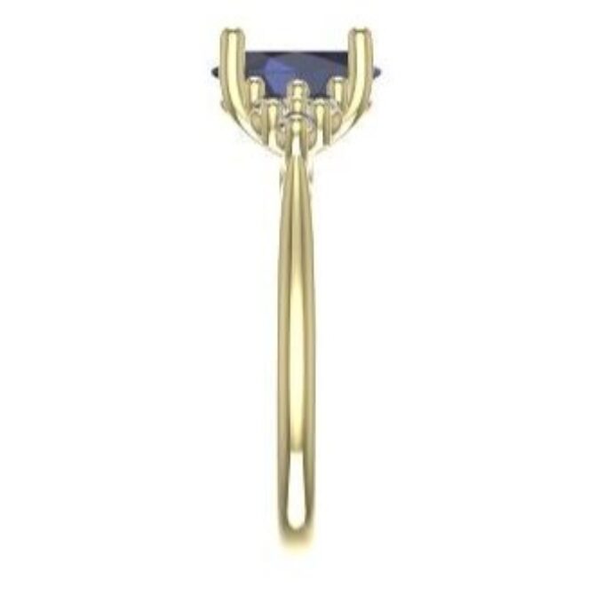 Custom made oval cut sapphire side stone engagement ring sb4013 quick image 04