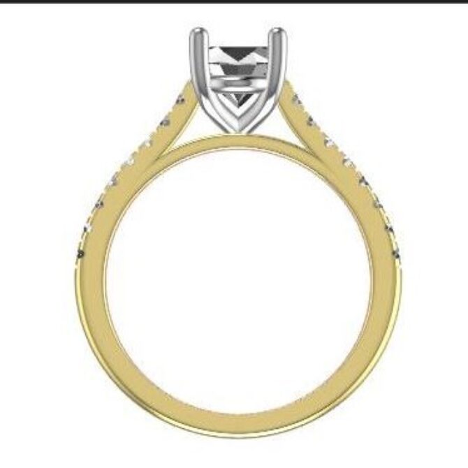 Custom made oval cut side stone enagaement ring SB4082 quick image 03