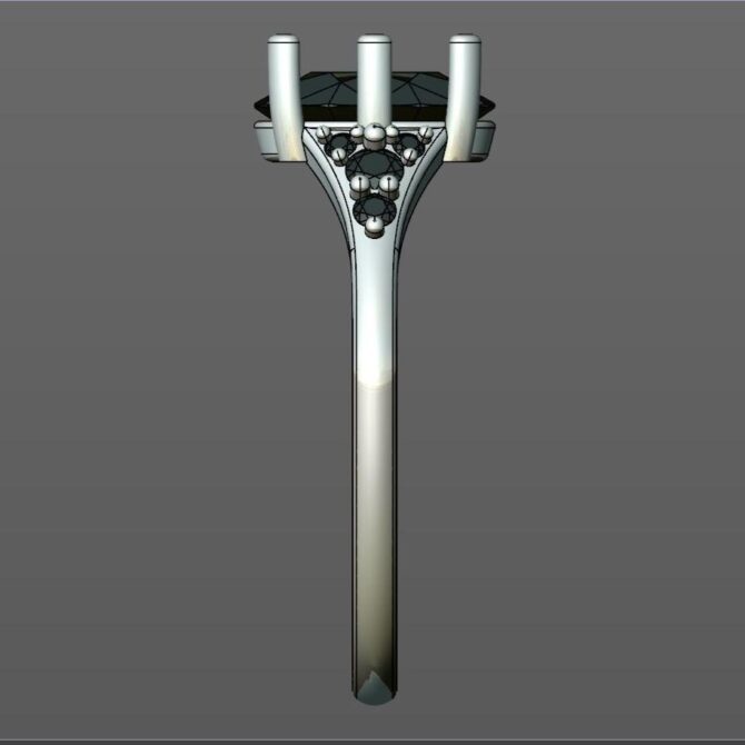 Custom made oval cut side stone engagement ring SB4156 quick image 04