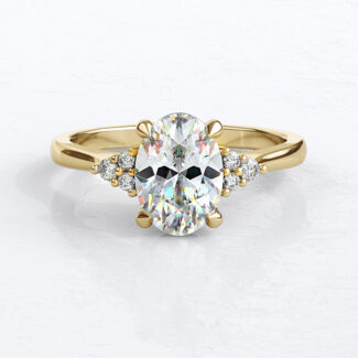 Custom made oval cut side stone engagement ring sb2205-image-3