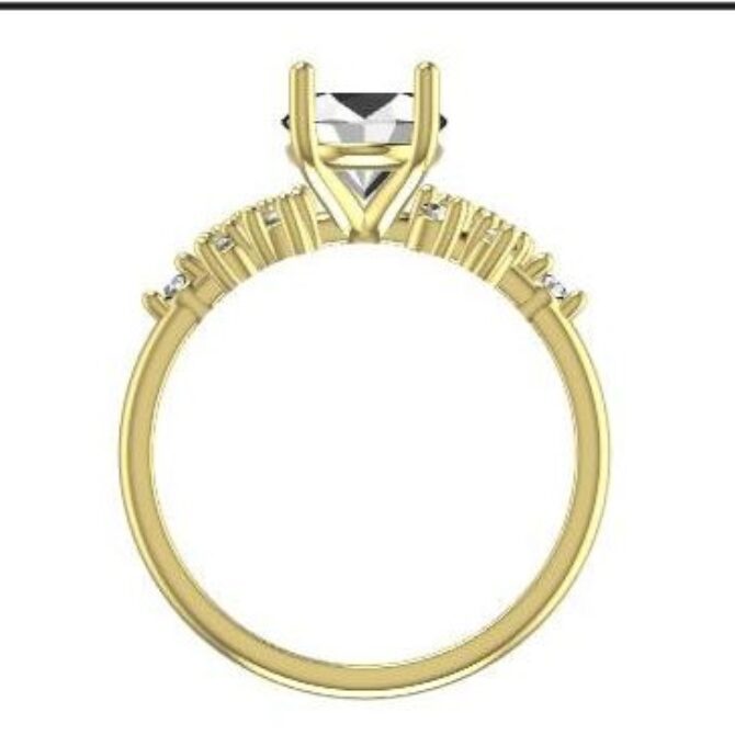 Custom made oval cut side stone engagement ring sb4045 quick image 03