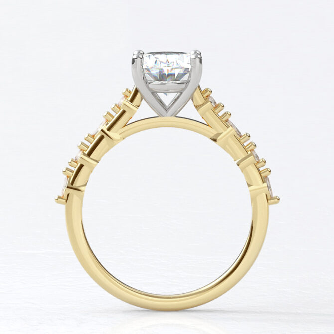 Custom made oval cut side stone engagement ring sb4321 image 01