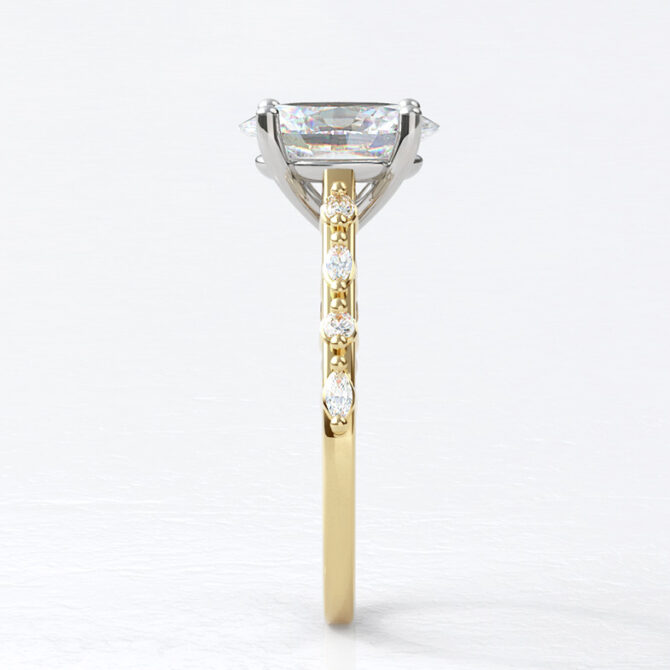 Custom made oval cut side stone engagement ring sb4321 image 02