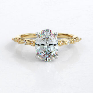 Custom made oval cut side stone engagement ring sb4321 image 03
