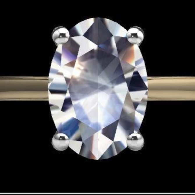 Custom made oval cut solitaire engagement ring SB2734 quick image 01