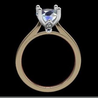 Custom made oval cut solitaire engagement ring SB2734 quick image 02