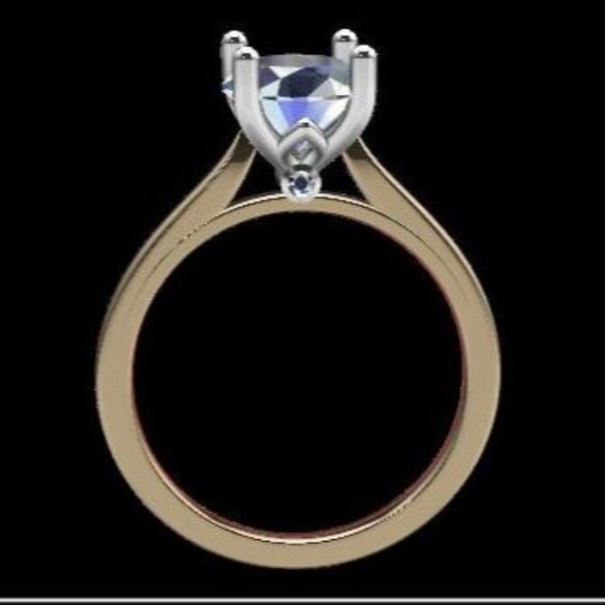 Custom made oval cut solitaire engagement ring SB2734 quick image 02