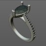 Custom made pear cut side stone engagement ring SB4123 quick image 02