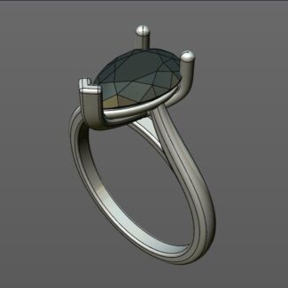 Custom made pear cut solitaire engagement ring SB4113 quick image 02