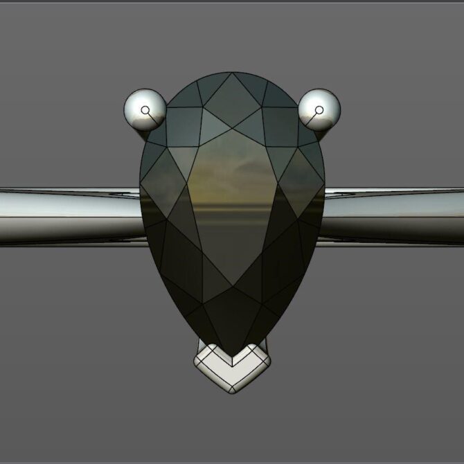Custom made pear cut solitaire engagment ring SB4081 quick image 01