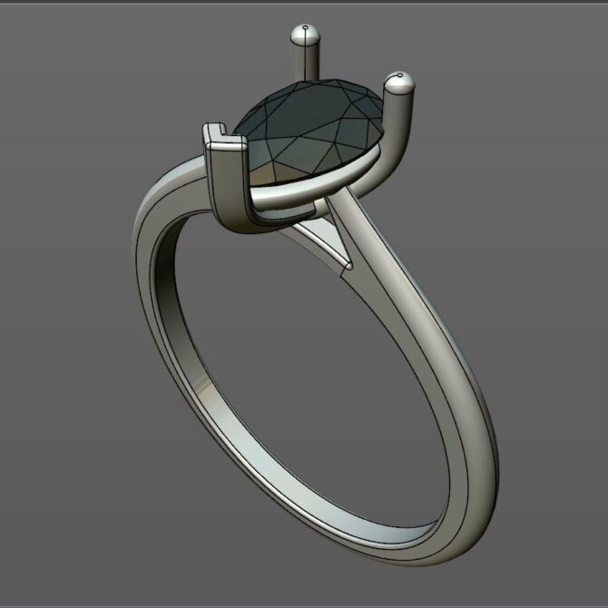 Custom made pear cut solitaire engagment ring SB4081 quick image 02