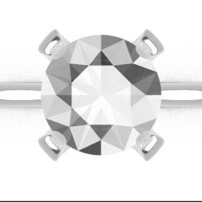 Custom made prong set round cut solitaire engagement ring SB4066 quick image 01